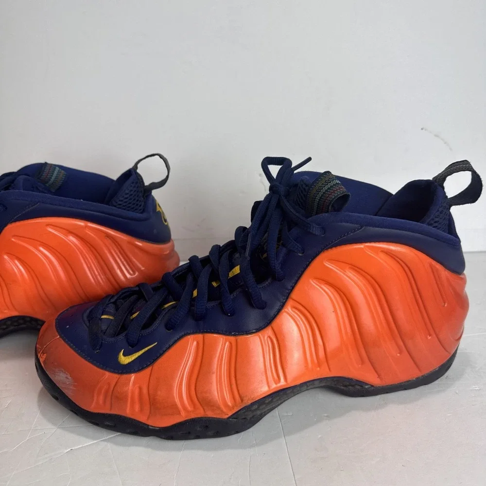 NIKE AIR FOAMPOSITE ONE BLUE VOID RUGGED‎ ORANGE CJ0303 400 SIZE 11 KNICKS
